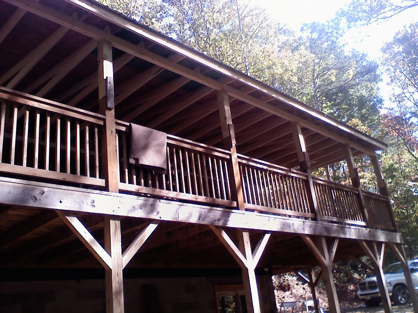 Timber framing under a new elevated porch and deck — Roof Leak Repair in Farrell by Roofing Brothers